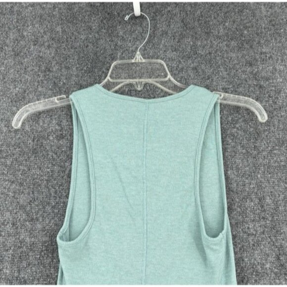 Free People Intimacy Ribbed Jersey Henley With Snaps Green XS - Picture 9 of 11